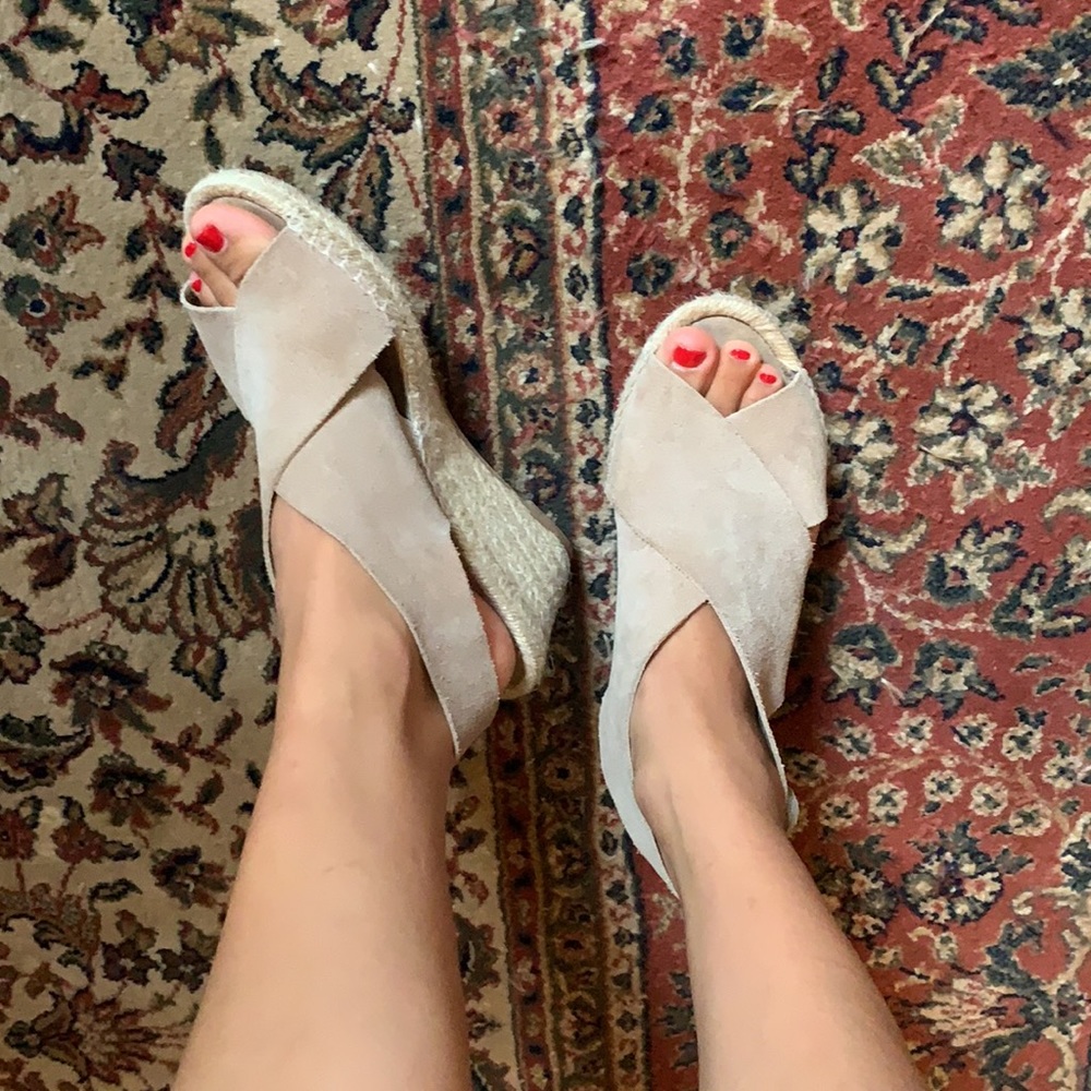 Maypol Espadrille Wedges, Size 6